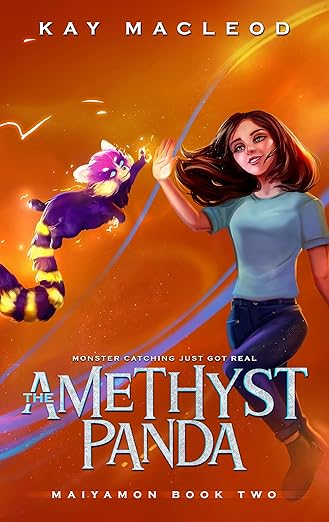 Cover of The Amethyst Panda: A Monster Catching Gamelit Adventure (Maiyamon Book 2)